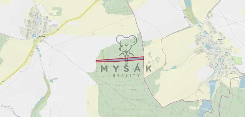 Prodej lesa, Borovany - Vrcov, 18645 m2