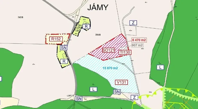 Prodej pozemku pro bydlení, Černá v Pošumaví, 25271 m2