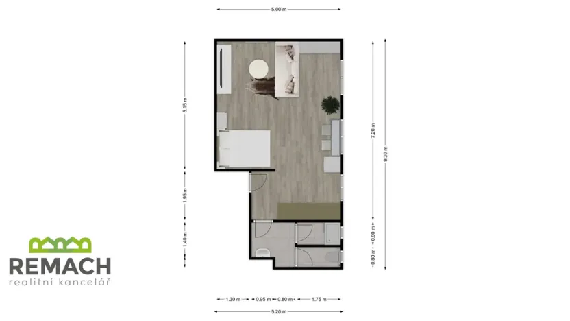 Pronájem bytu 1+kk, Náchod, Smiřických, 38 m2