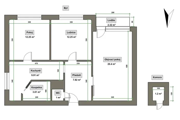Prodej bytu 3+1, Otrokovice, SNP, 69 m2