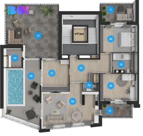 Pronájem kanceláře, Ostrava, F. X. Riepla, 268 m2