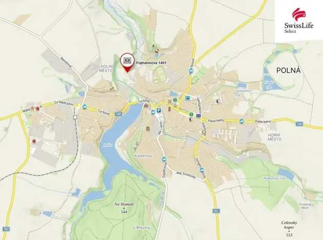 Pronájem bytu 2+kk, Polná, Pojmannova, 38 m2