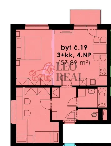 Pronájem bytu 2+kk, Praha - Kolovraty, K Říčanům, 59 m2