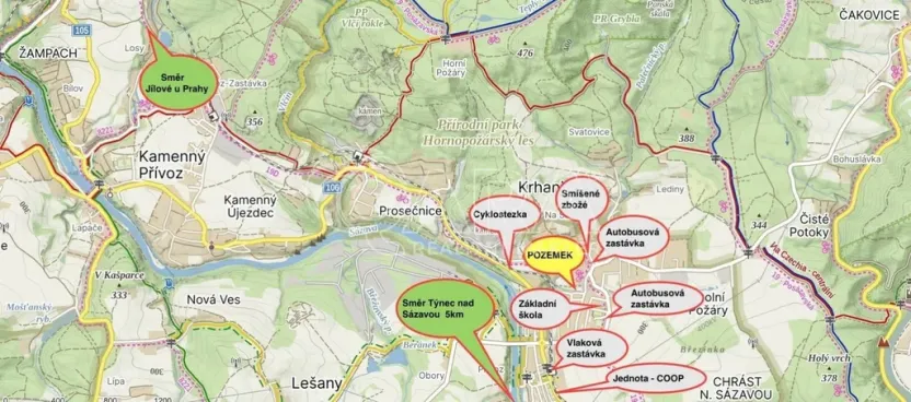 Prodej pozemku pro bydlení, Krhanice, 2624 m2