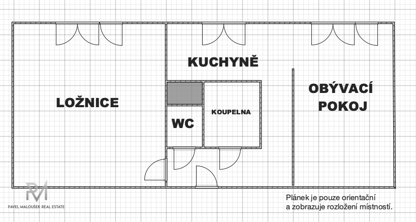 Pronájem bytu 2+kk, Drnholec, Wolkerova, 50 m2