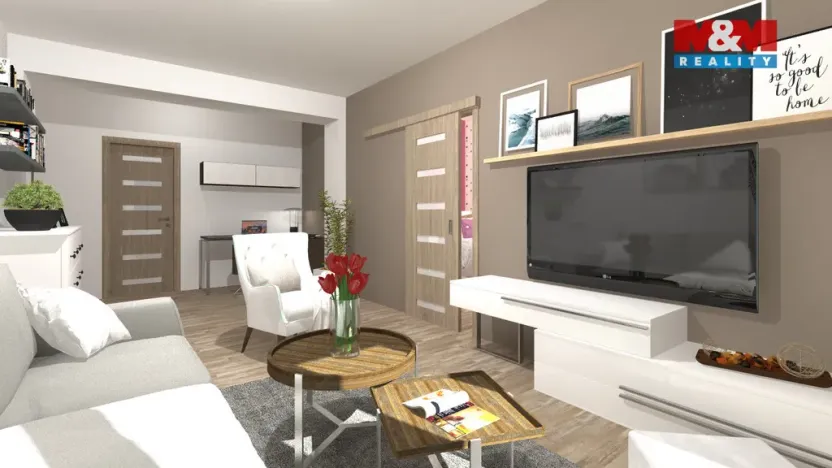 Pronájem bytu 3+1, Kladno - Kročehlavy, Otevřená, 68 m2