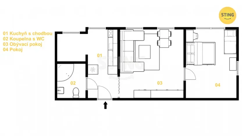 Prodej bytu 2+1, Ostrava, Vítězná, 67 m2