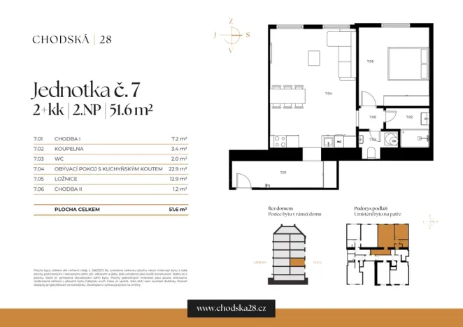 Prodej bytu 2+kk, Praha - Vinohrady, Chodská, 52 m2