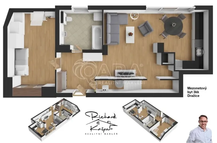 Prodej bytu 3+kk, Dražice, 89 m2