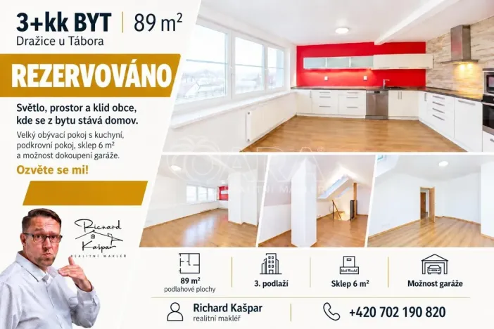 Prodej bytu 3+kk, Dražice, 89 m2