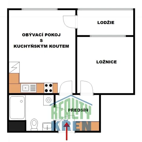 Pronájem bytu 2+kk, Praha - Hlubočepy, Fabiánové, 41 m2