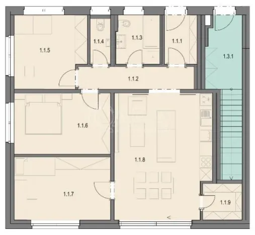 Pronájem bytu 4+kk, Vysoký Újezd, Na Výsluní, 90 m2