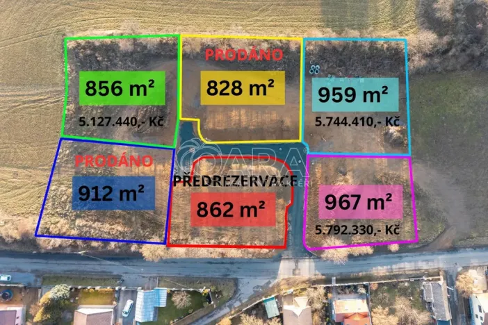 Prodej pozemku pro bydlení, Čisovice, 862 m2