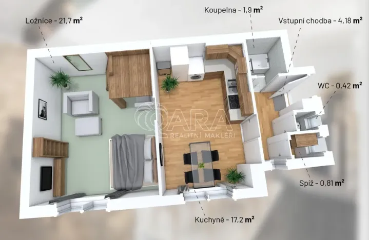 Prodej bytu 1+1, Praha - Veleslavín, Evropská, 45 m2