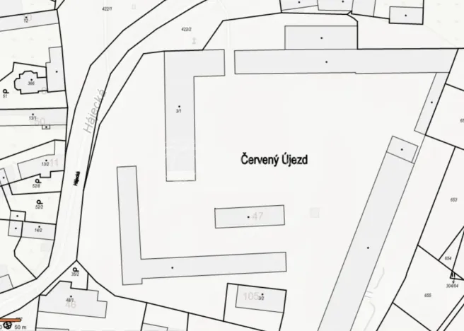 Pronájem komerčního pozemku, Červený Újezd, Hájecká, 750 m2