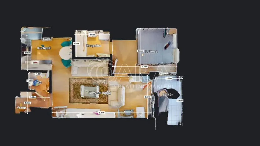 Pronájem bytu 2+kk, Králův Dvůr, Na Horizontu, 44 m2