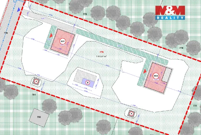 Prodej pozemku pro bydlení, Hradištko, 3825 m2