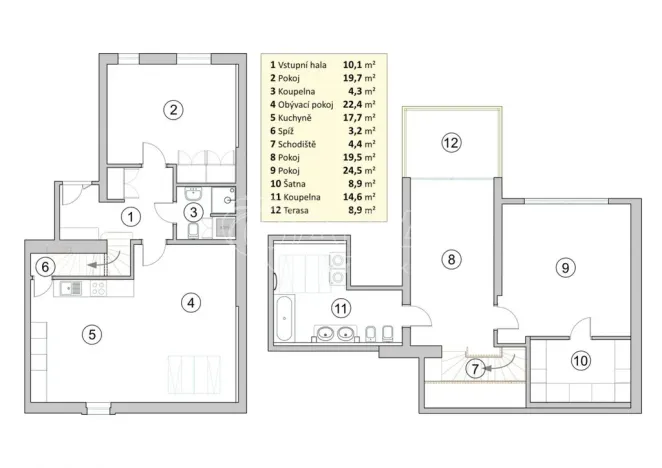Pronájem bytu 4+kk, Praha - Staré Město, Vězeňská, 149 m2