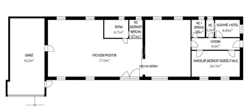 Pronájem obchodního prostoru, Vestec, Vestecká, 252 m2