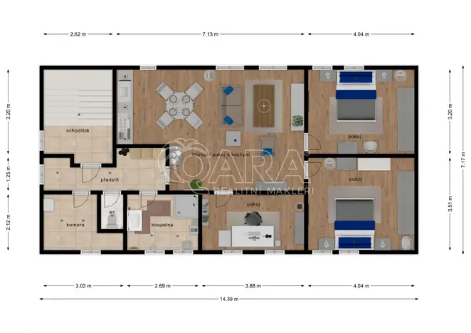 Pronájem bytu 4+kk, Mladá Boleslav - Mladá Boleslav I, Vodkova, 97 m2