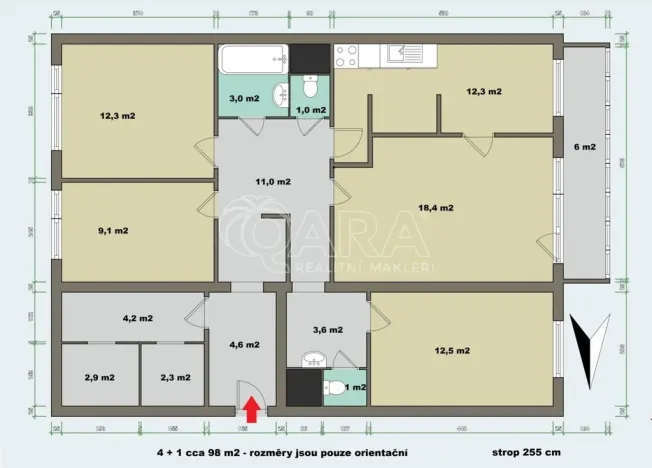Prodej bytu 4+1, Praha - Stodůlky, Mezi školami, 97 m2