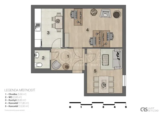 Pronájem kanceláře, Praha - Michle, Brtnická, 45 m2