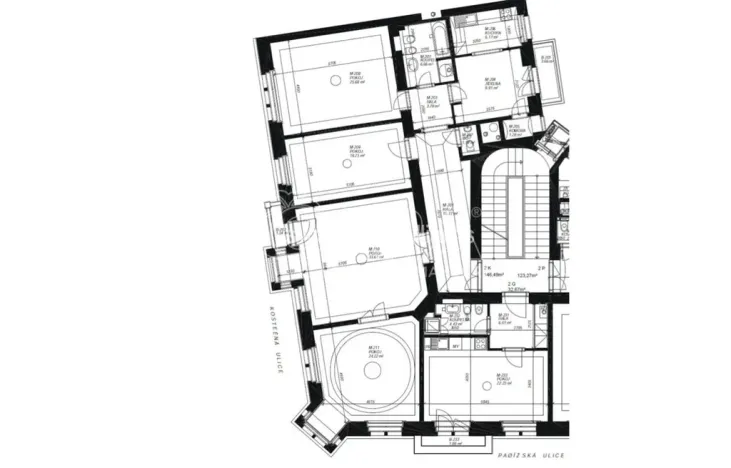 Pronájem bytu 4+1, Praha - Josefov, Pařížská, 151 m2