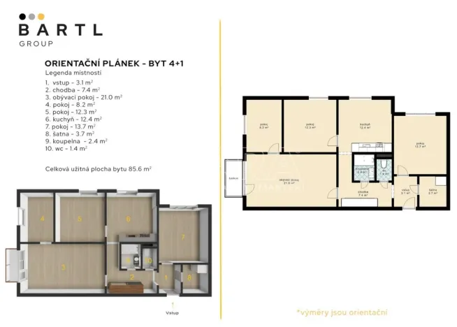 Pronájem bytu 4+1, Jindřichův Hradec - Jindřichův Hradec V, Kosmonautů, 85 m2