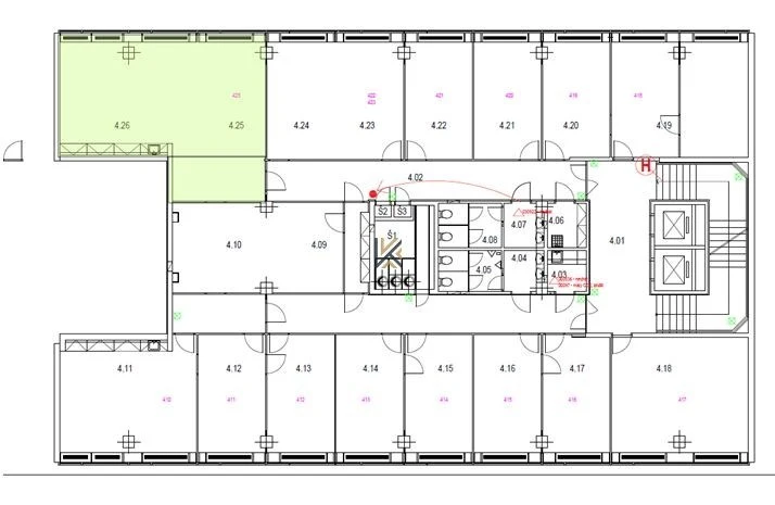 Pronájem kanceláře, Praha - Staré Město, Revoluční, 50 m2