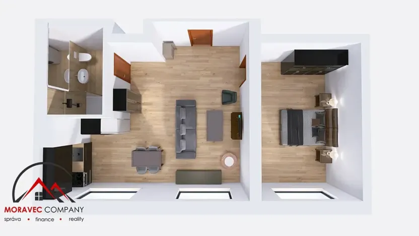 Pronájem bytu 2+kk, Ostrava, Cihelní, 57 m2