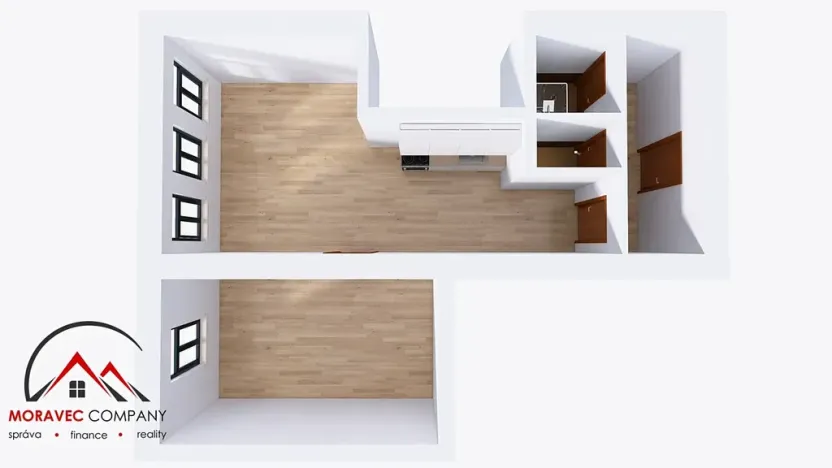 Pronájem bytu 2+kk, Ostrava, Křišťanova, 65 m2