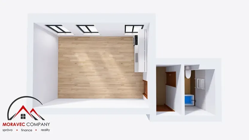 Pronájem bytu 1+kk, Ostrava, Křišťanova, 34 m2