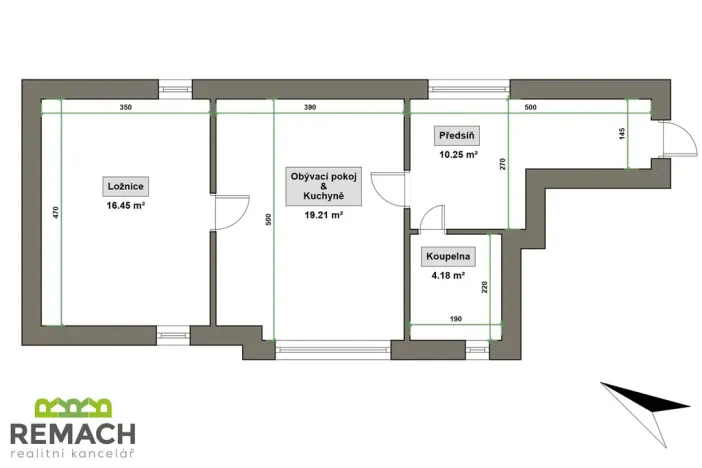 Pronájem bytu 2+kk, Uherské Hradiště, Na Stavidle, 50 m2