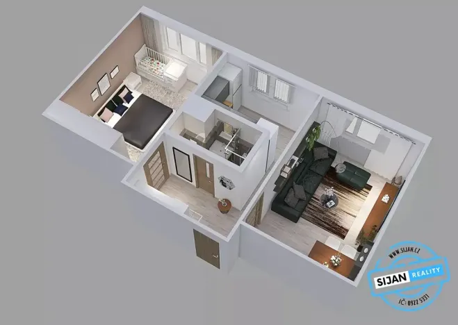 Pronájem bytu 2+1, Ostrava, Jiskřiček, 57 m2