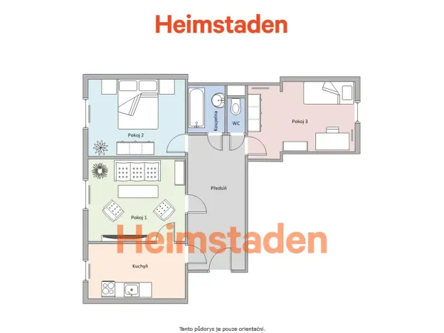 Pronájem bytu 3+1, Ostrava - Poruba, náměstí Vítězslava Nováka, 77 m2