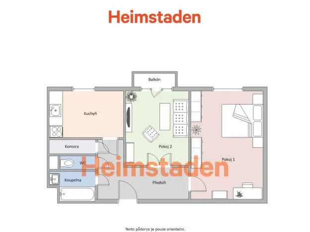 Pronájem bytu 2+1, Ostrava - Moravská Ostrava, Dr. Malého, 57 m2