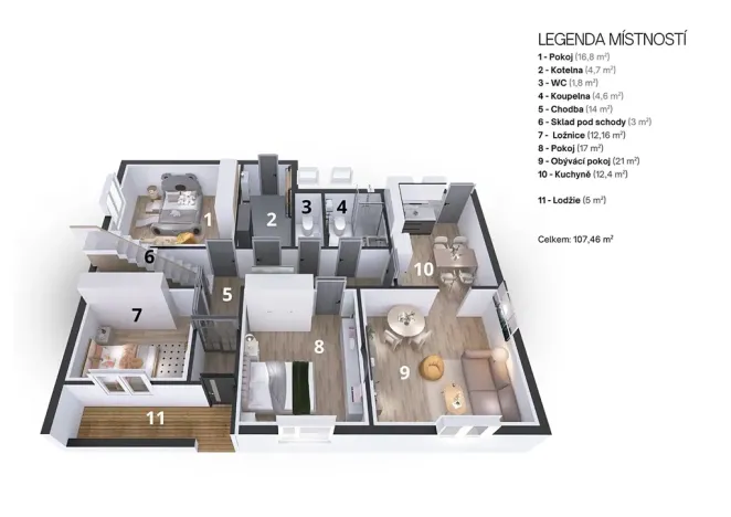Prodej rodinného domu, Boleradice, 107 m2