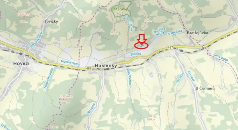 Prodej lesa, Huslenky, 1784 m2