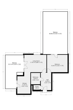 Pronájem bytu 2+kk, Praha - Stodůlky, Radouňova, 62 m2