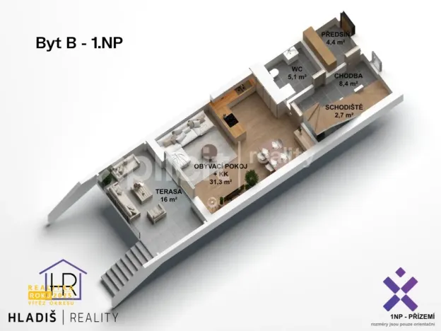 Prodej bytu 4+kk, Dolní Němčí, Polní, 98 m2
