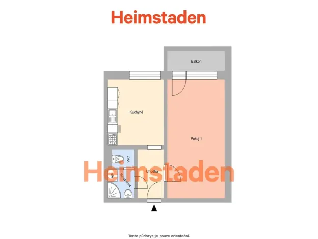 Pronájem bytu 1+1, Ostrava - Výškovice, Jičínská, 40 m2