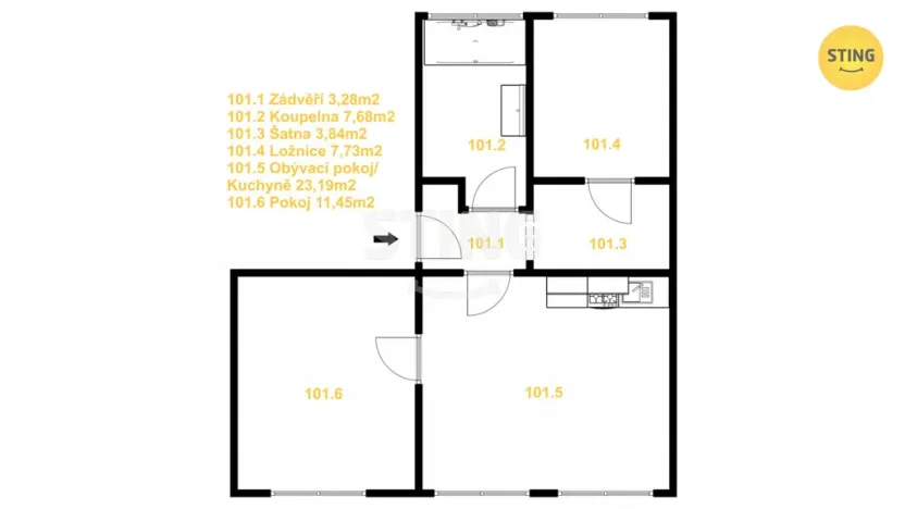 Prodej bytu 3+kk, Žďár nad Sázavou, Nádražní, 57 m2