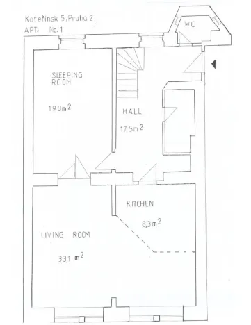 Pronájem bytu 4+kk, Praha - Nové Město, Kateřinská, 161 m2