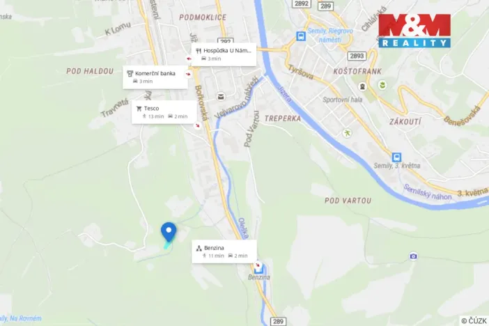 Prodej lesa, Semily, 1939 m2