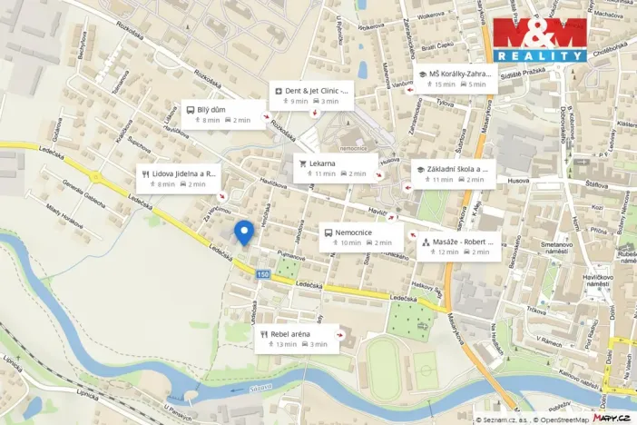 Pronájem bytu 3+1, Havlíčkův Brod, Ledečská, 78 m2