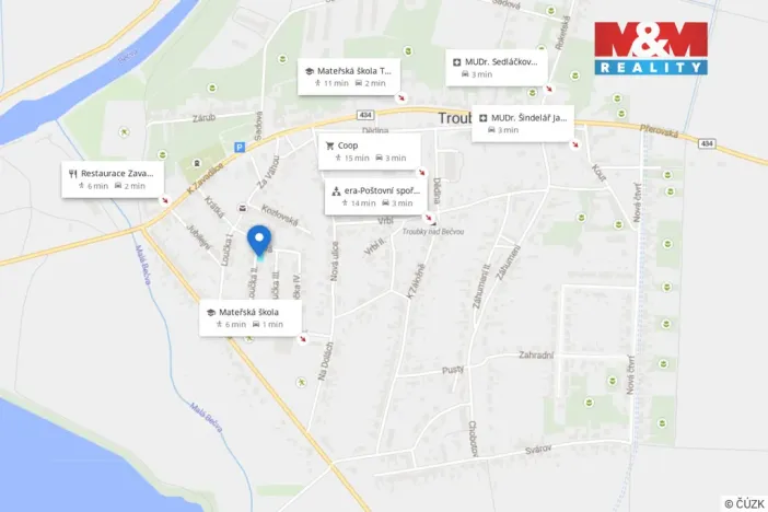 Prodej pozemku pro bydlení, Troubky, 364 m2