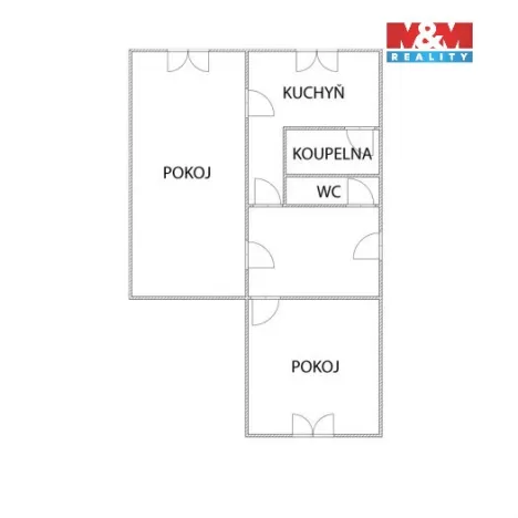 Prodej bytu 2+1, Bukovany, 48 m2