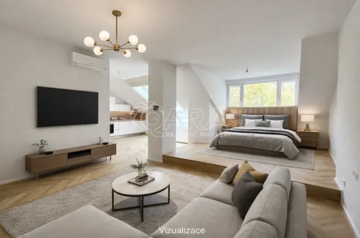 Pronájem atypického bytu, Praha - Smíchov, Holečkova, 56 m2