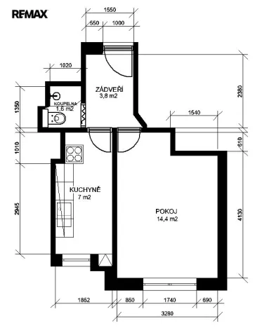Pronájem bytu 1+1, Brno - Židenice, Šámalova, 28 m2