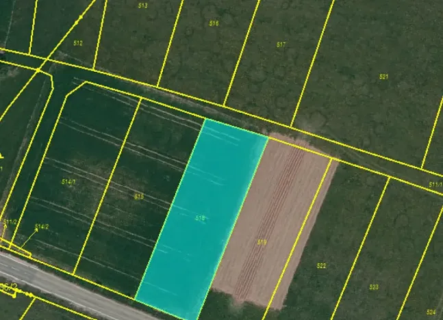 Dražba pole, Osová Bítýška, 1513 m2